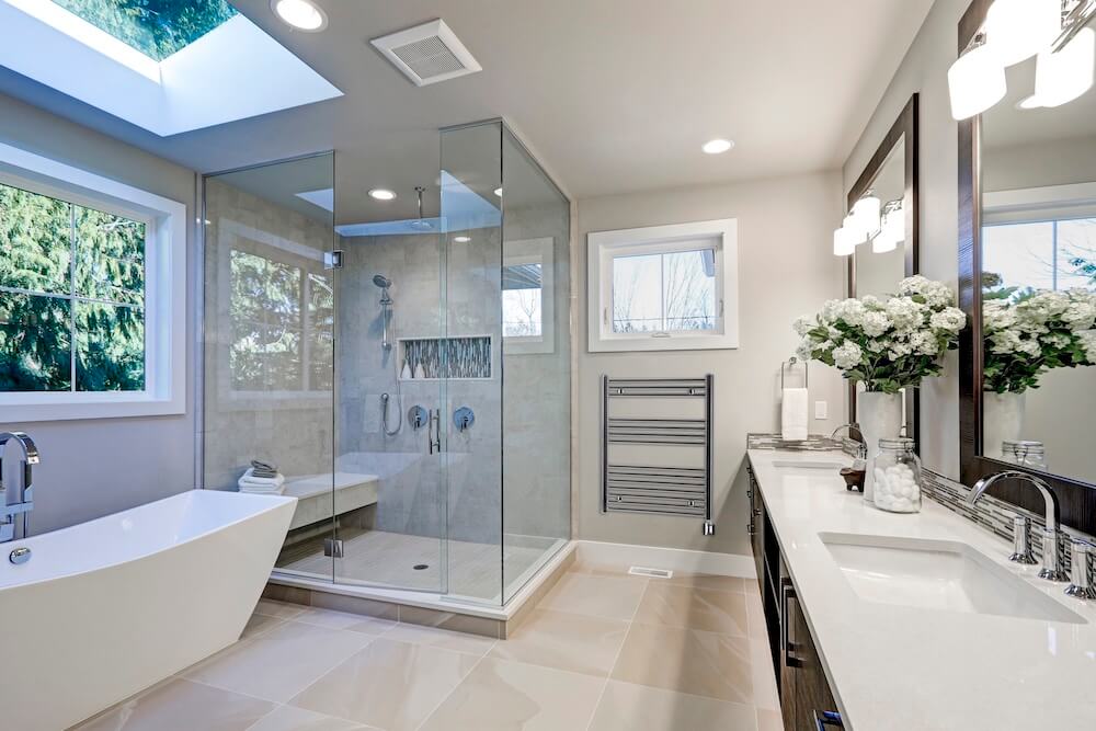 Bathroom radiator BH114E with KTX controller
